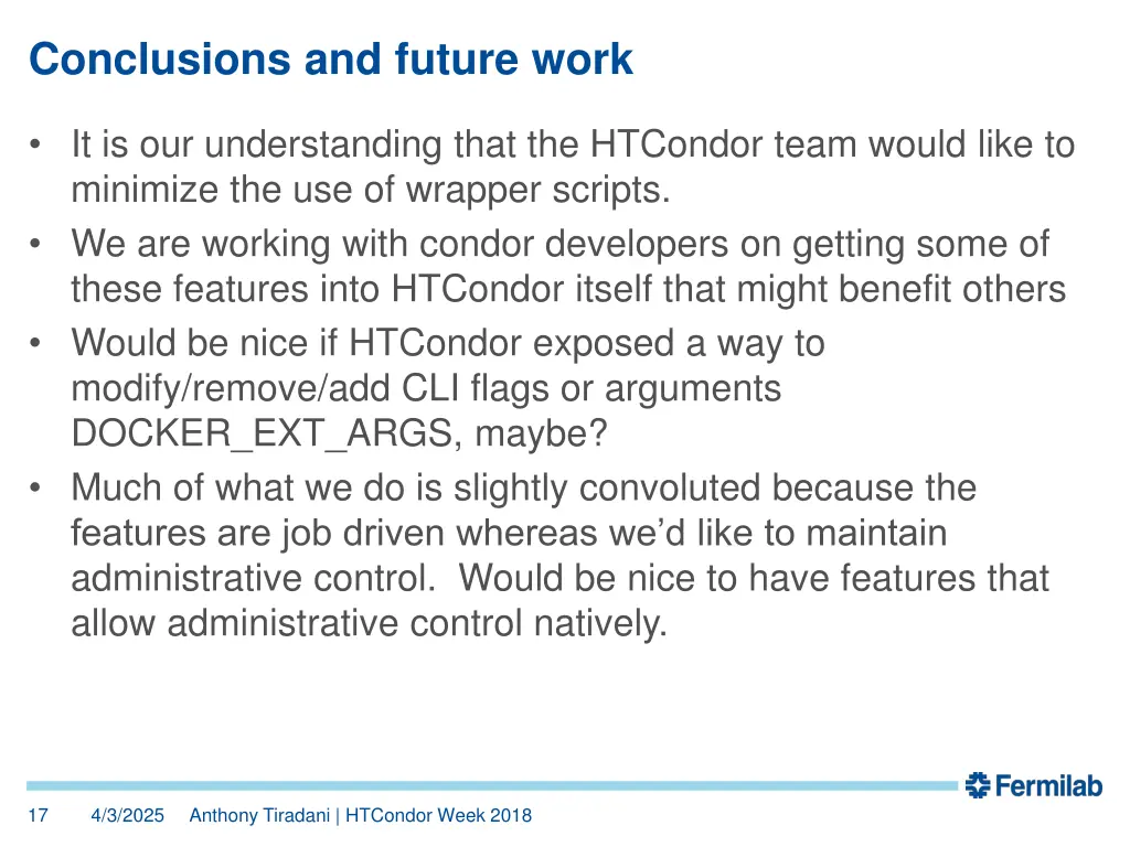 conclusions and future work