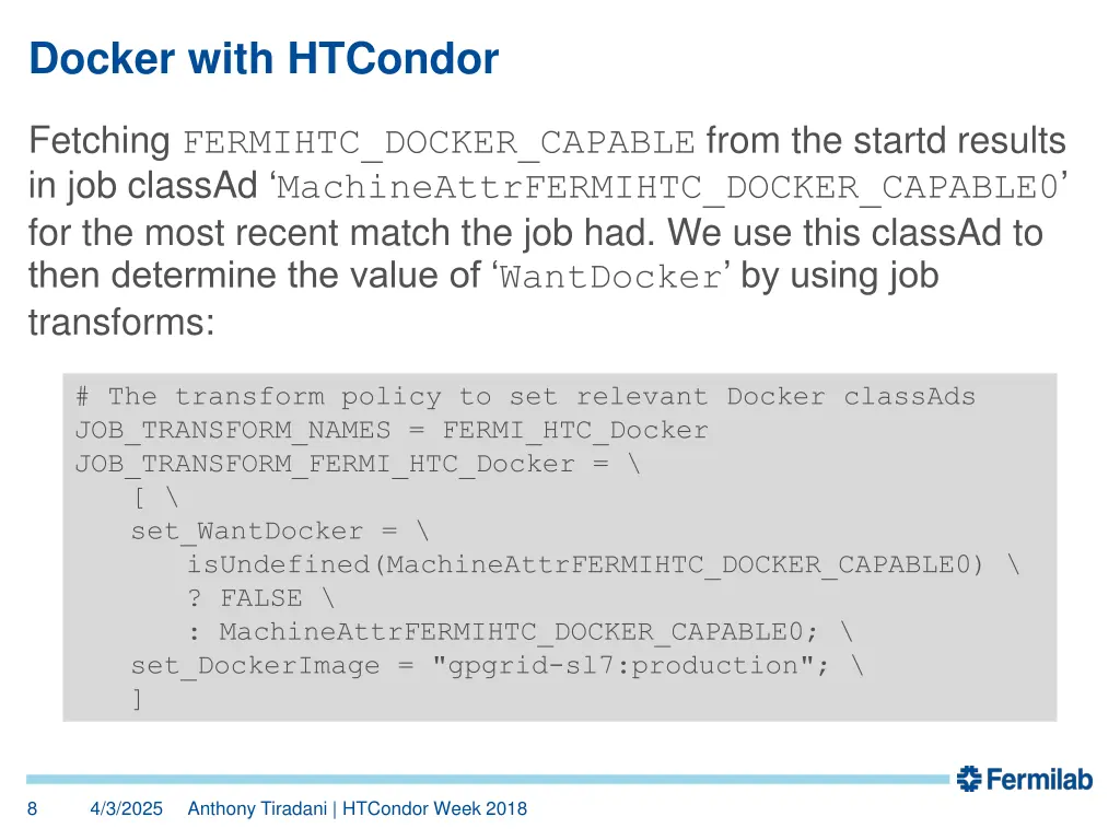 docker with htcondor 2