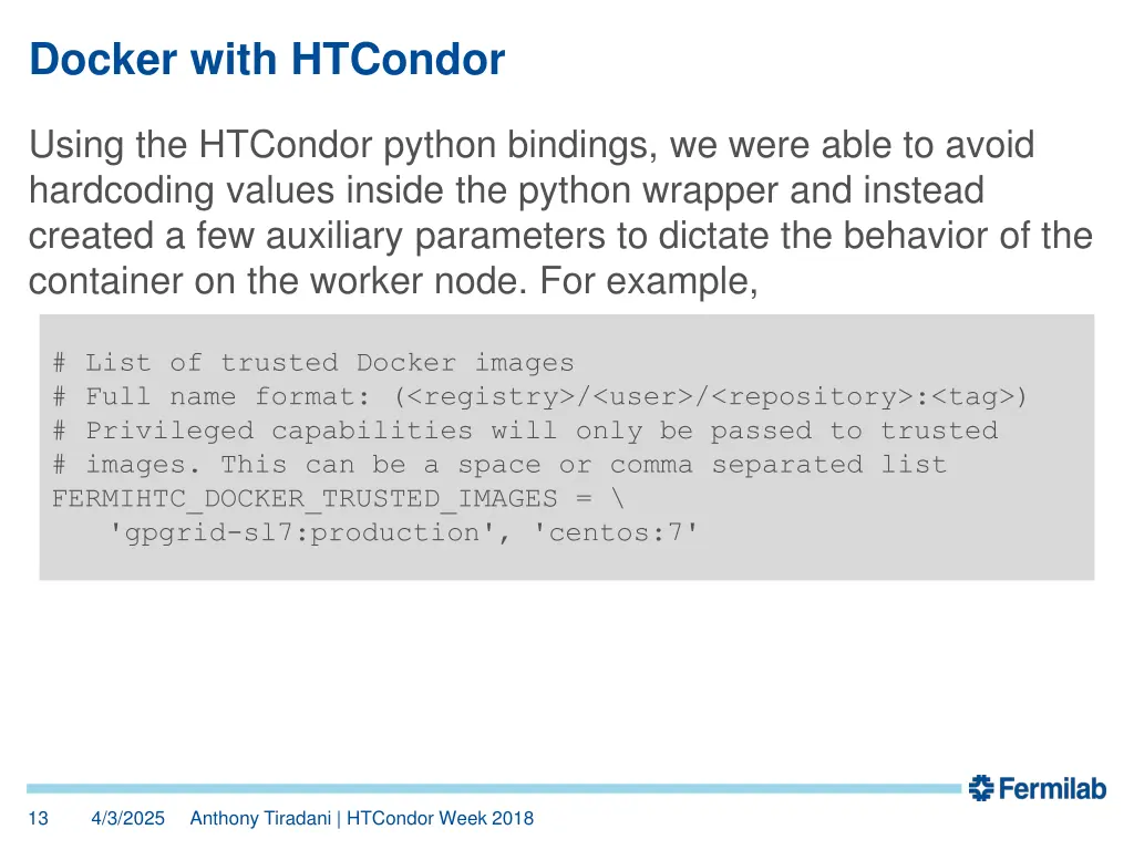 docker with htcondor 7