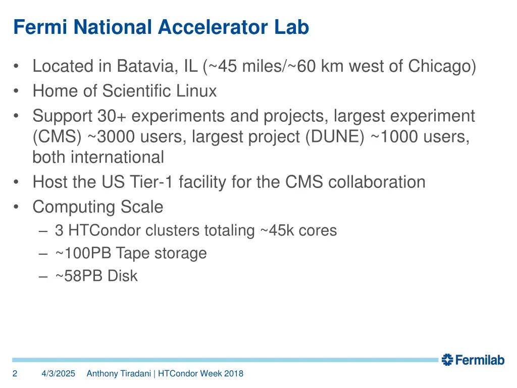 fermi national accelerator lab