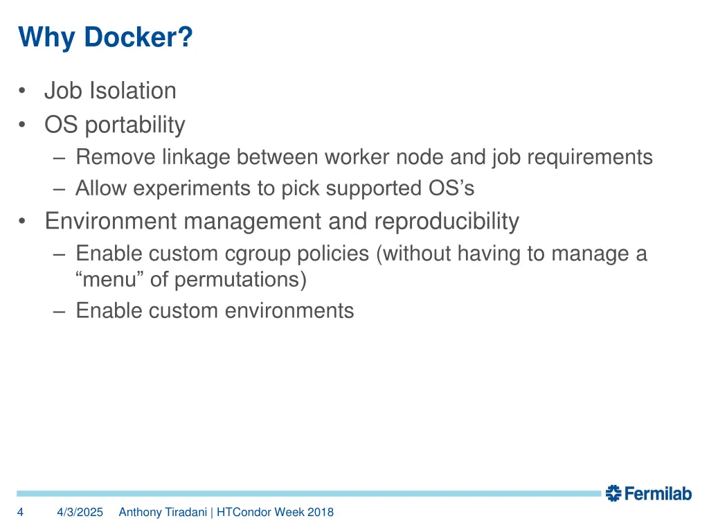 why docker