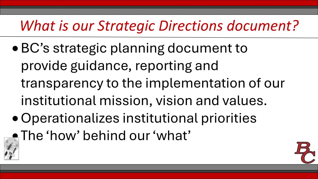 what is our strategic directions document