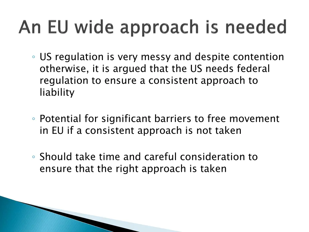 us regulation is very messy and despite