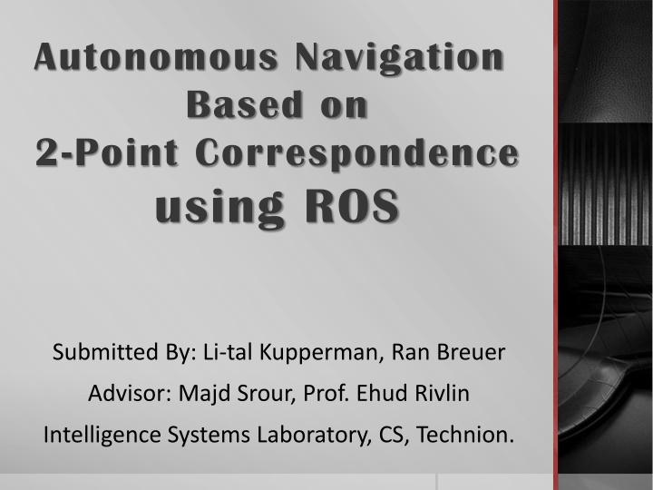 autonomous navigation based on 2 point
