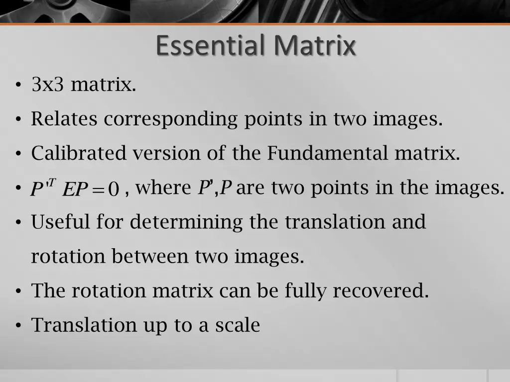 essential matrix
