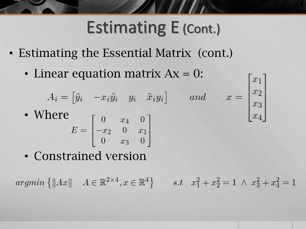 estimating e cont