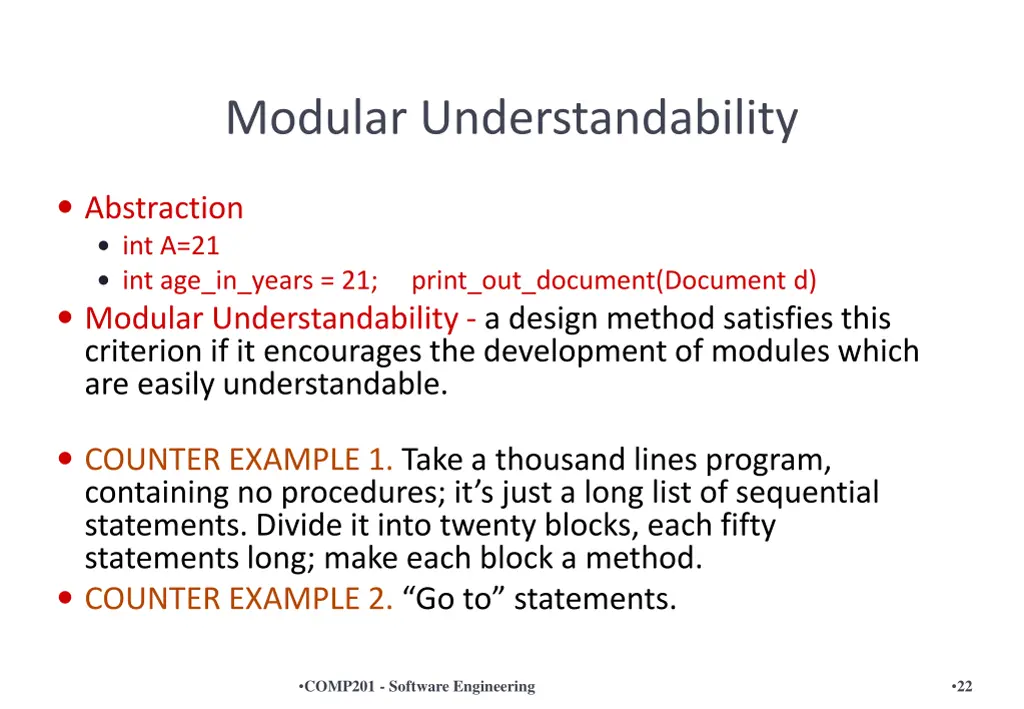 modular understandability