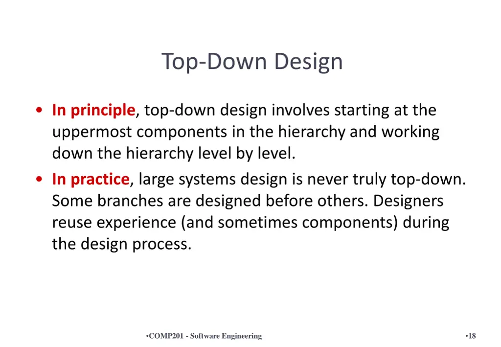 top down design