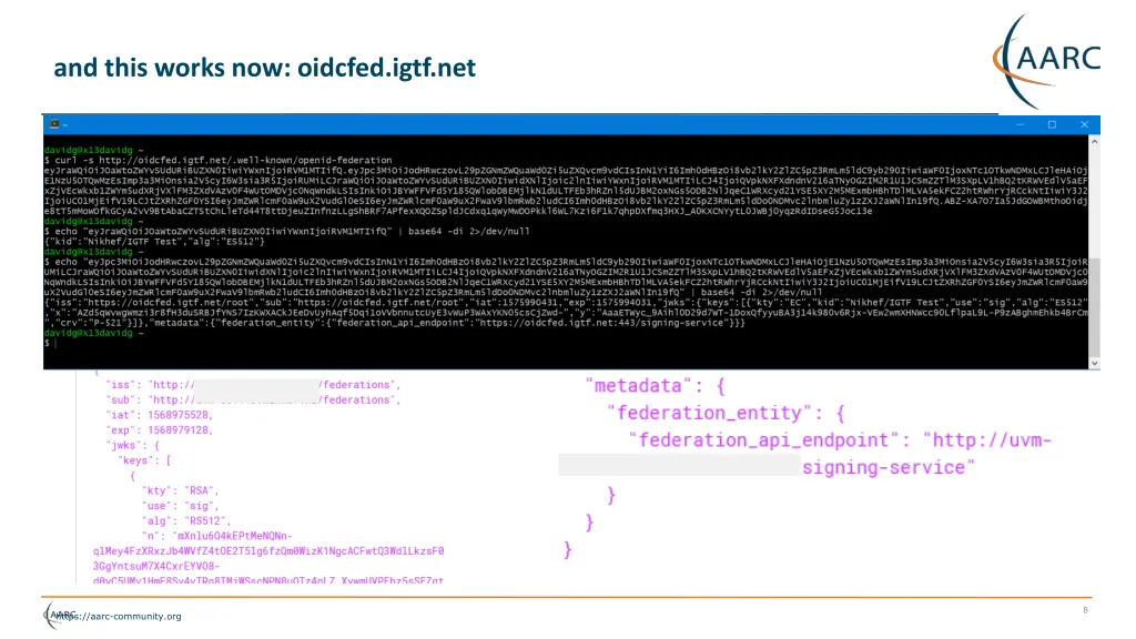 and this works now oidcfed igtf net