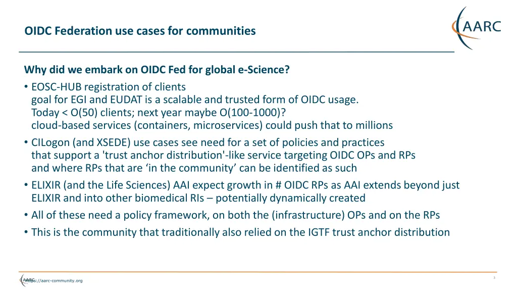 oidc federation use cases for communities