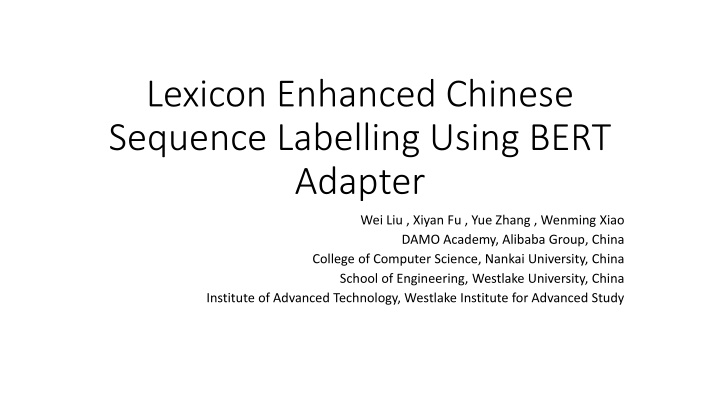 lexicon enhanced chinese sequence labelling using