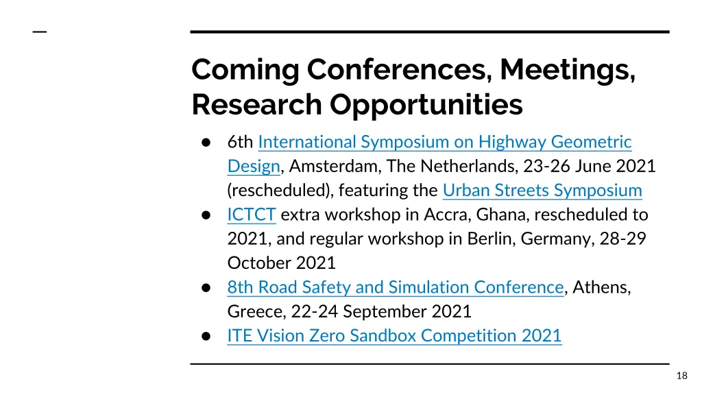 coming conferences meetings research opportunities