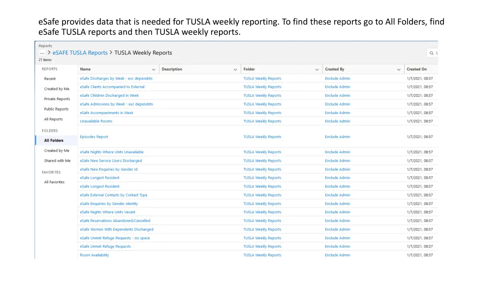esafe provides data that is needed for tusla