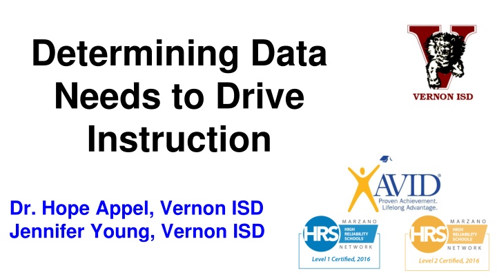determining data needs to drive instruction