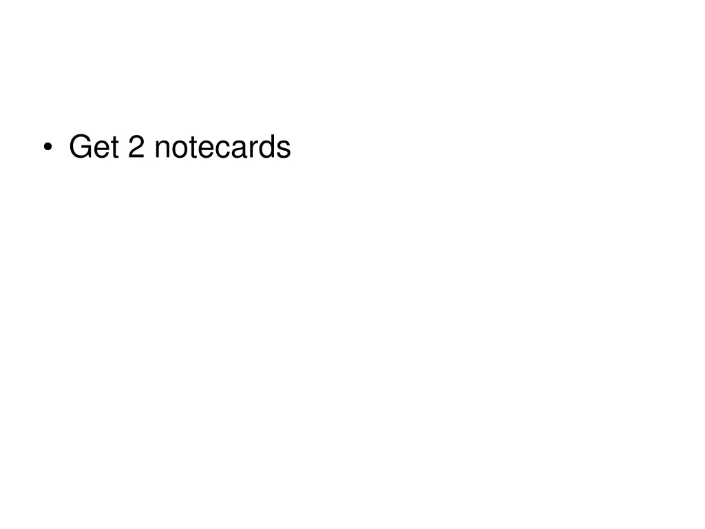get 2 notecards