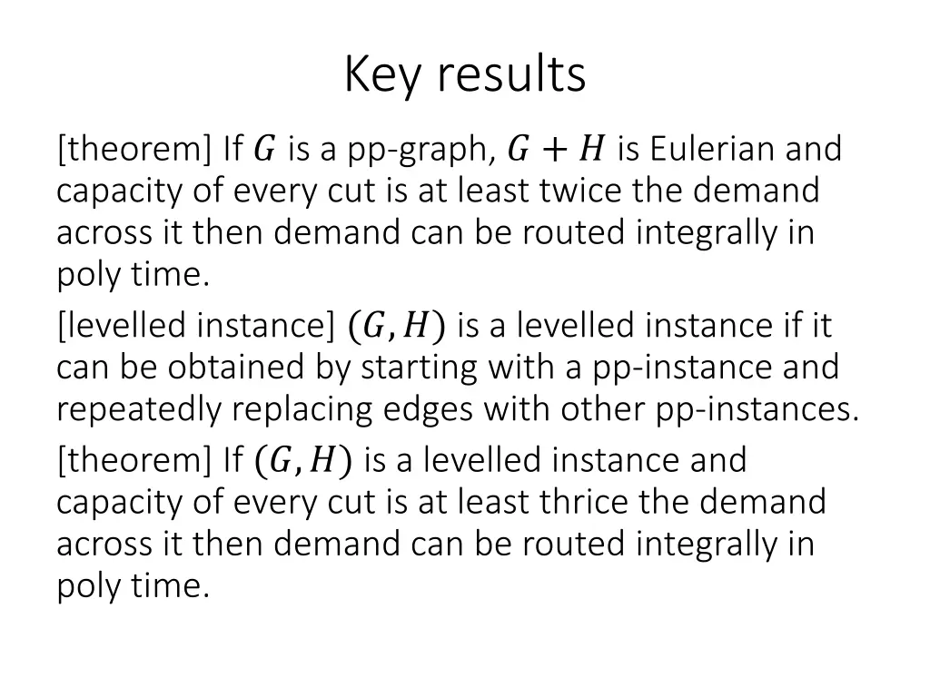 key results
