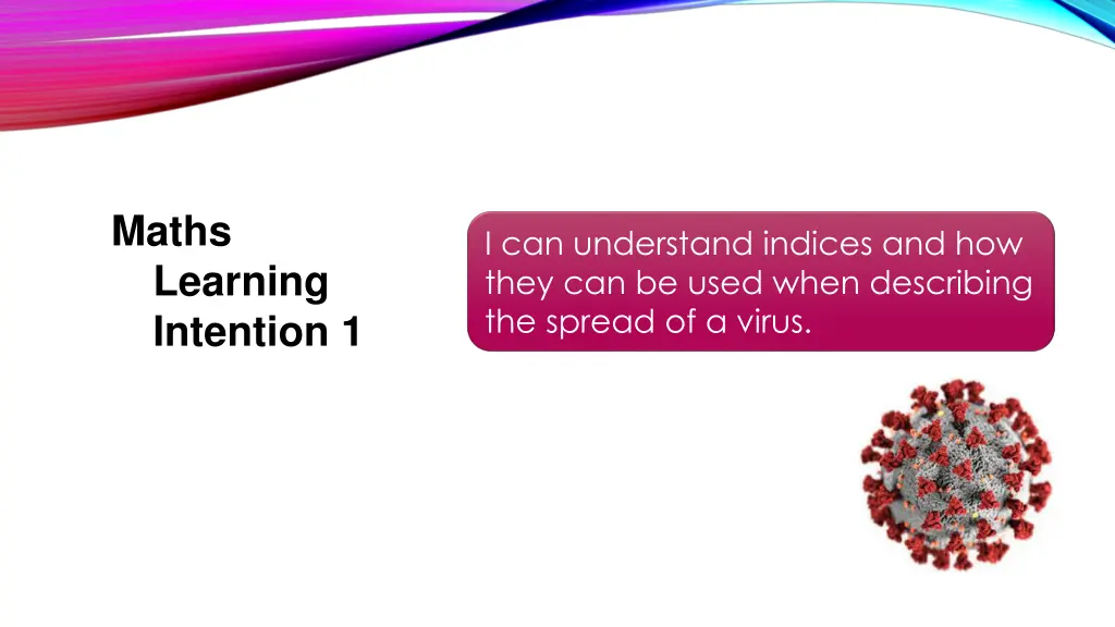 maths learning intention 1