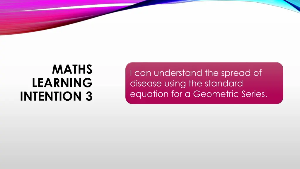 maths learning intention 3