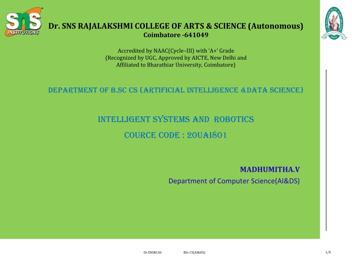 dr sns rajalakshmi college of arts science