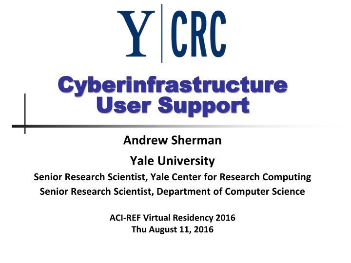 cyberinfrastructure cyberinfrastructure user