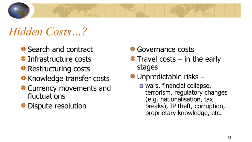 hidden costs