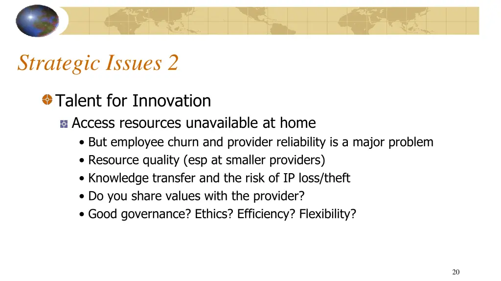 strategic issues 2