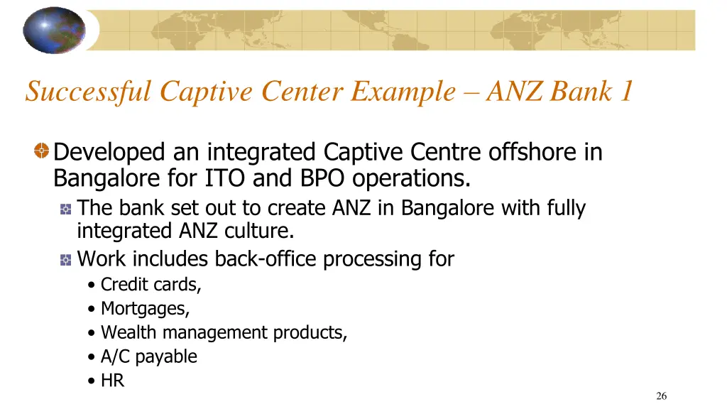 successful captive center example anz bank 1