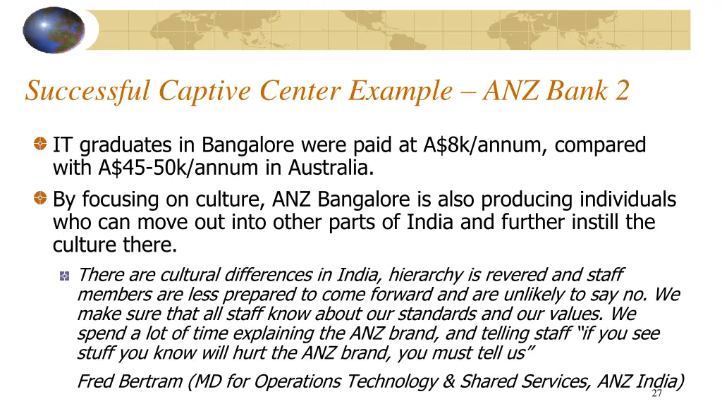 successful captive center example anz bank 2