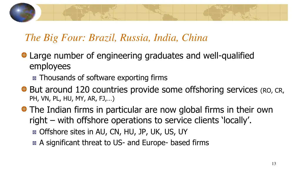the big four brazil russia india china