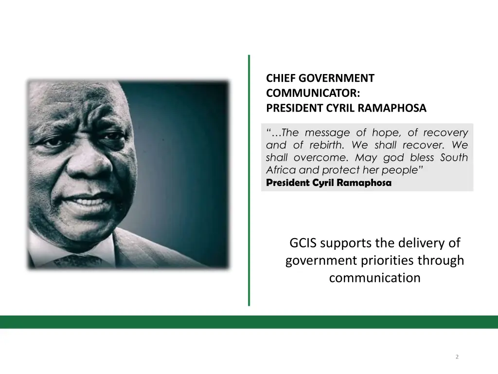 chief government communicator president cyril