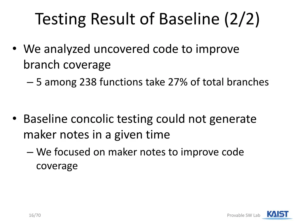 testing result of baseline 2 2