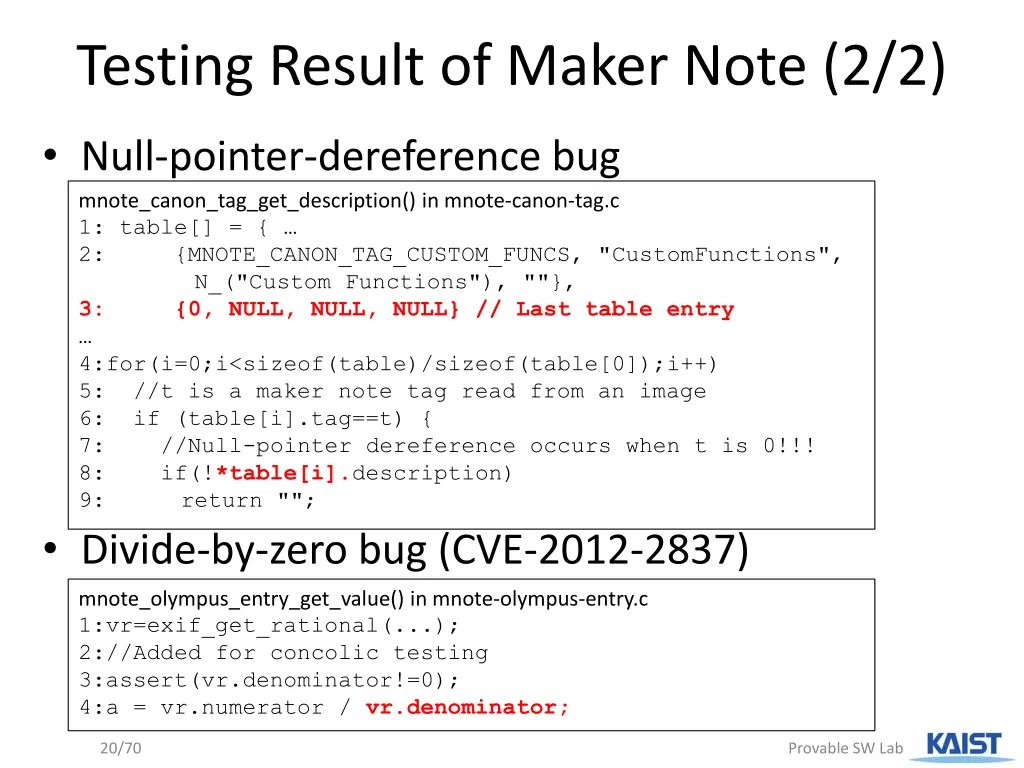 testing result of maker note 2 2