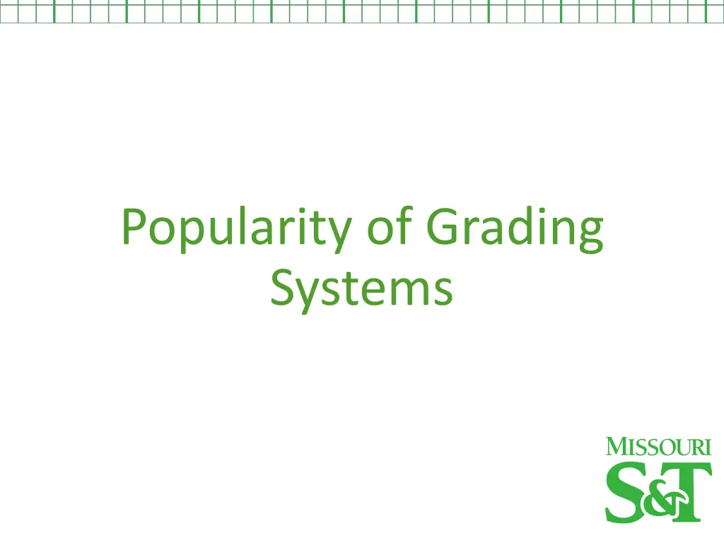 popularity of grading systems