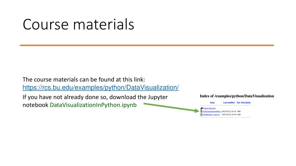 course materials