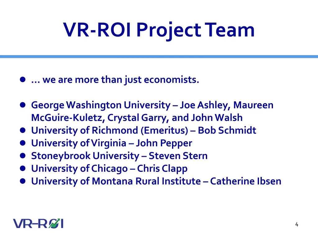 vr roi project team