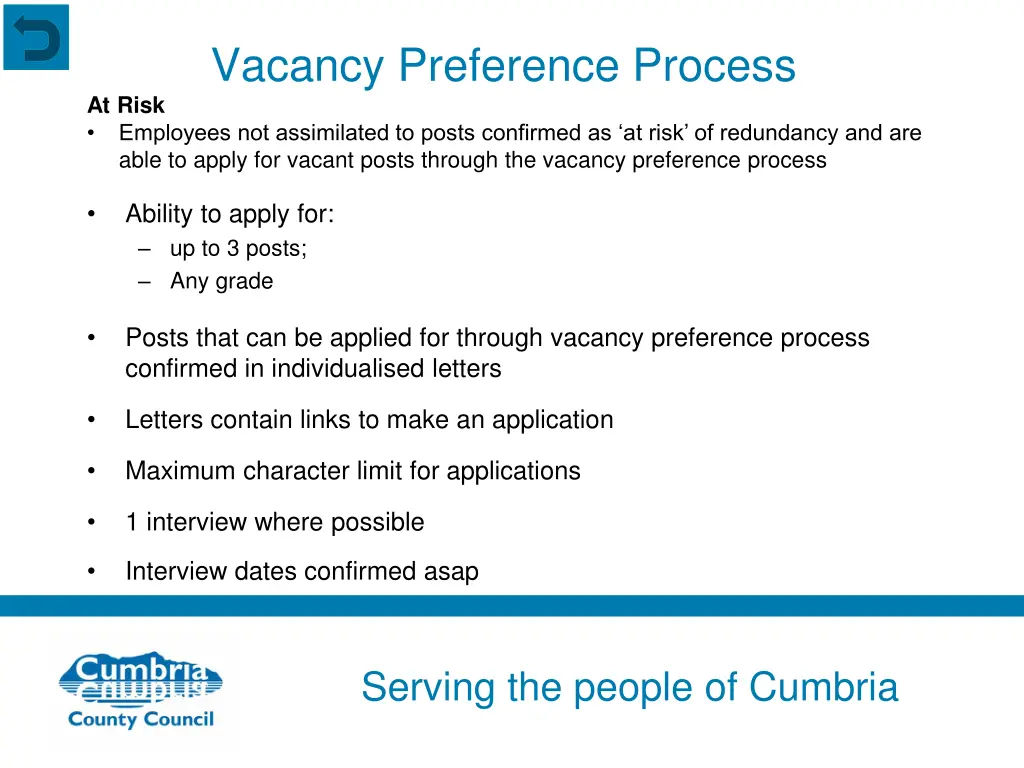 vacancy preference process