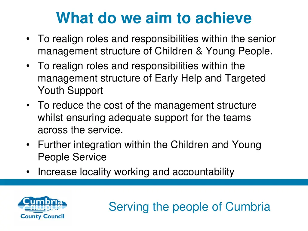 what do we aim to achieve