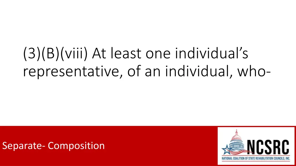 3 b viii at least one individual s representative