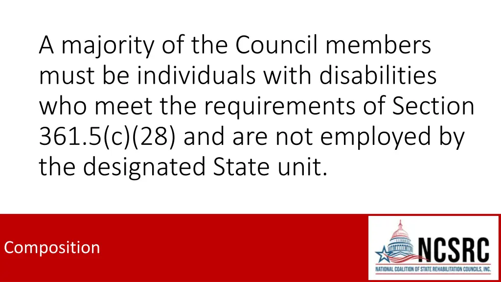 a majority of the council members must