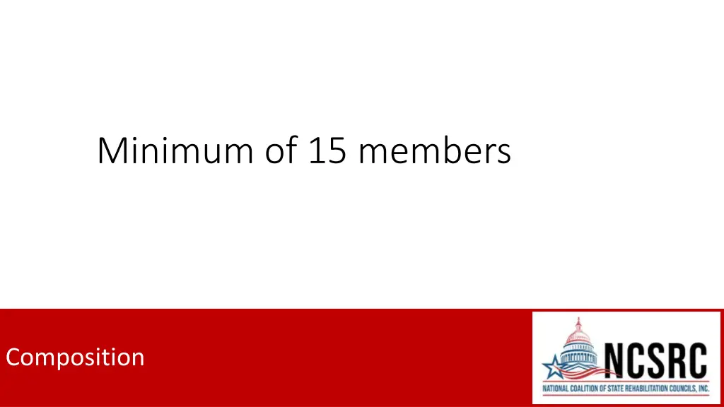 minimum of 15 members