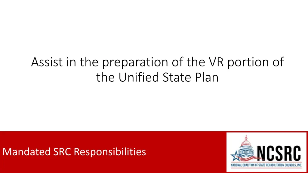 assist in the preparation of the vr portion