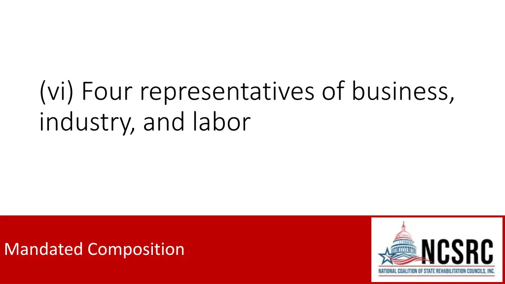 vi four representatives of business industry