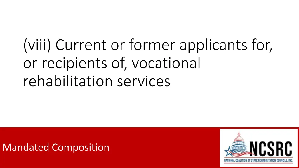 viii current or former applicants