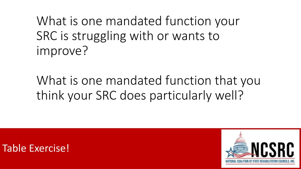 what is one mandated function your
