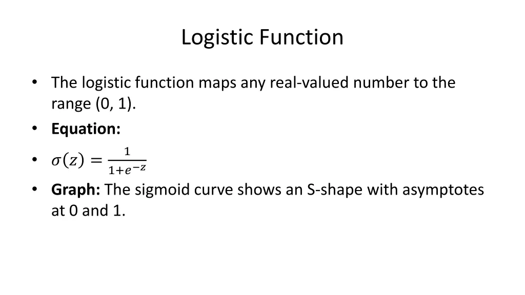 logistic function