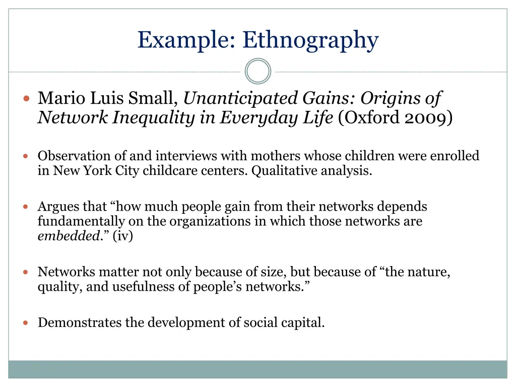 example ethnography