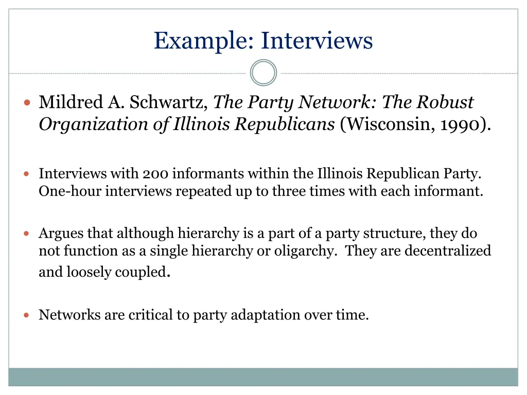 example interviews