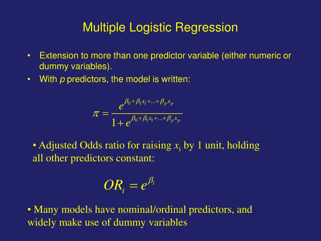 multiple logistic regression