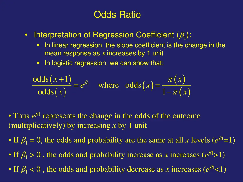 odds ratio