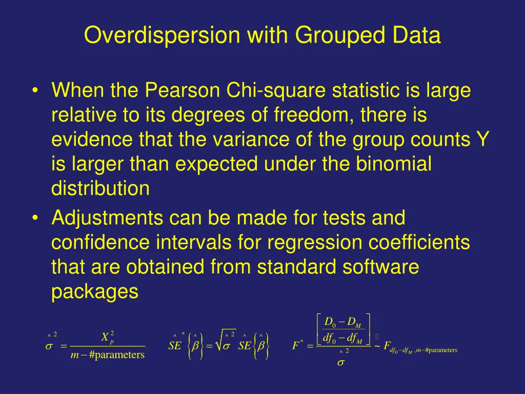overdispersion with grouped data